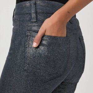 PAIGE Lou Lou High-Rise Sparkly Coated Jeans